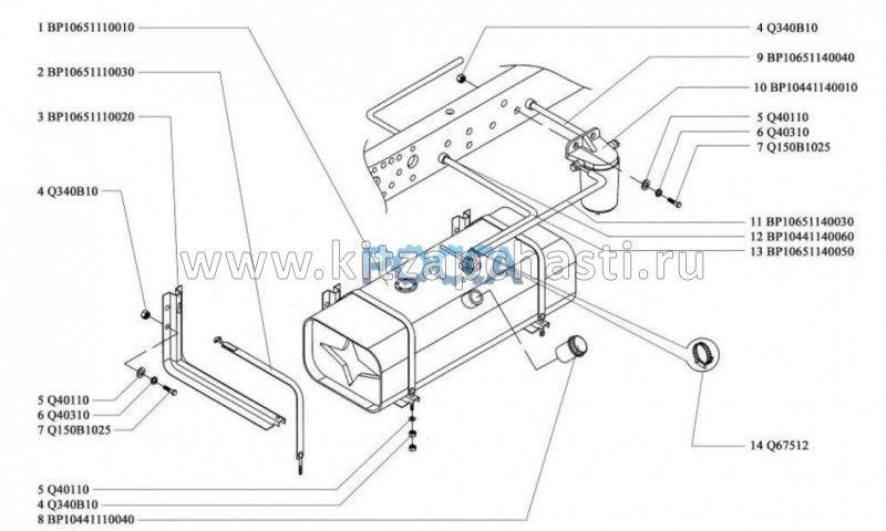 Кронштейн топливного бака BAW Fenix 1065 Евро 3 BP10651110020